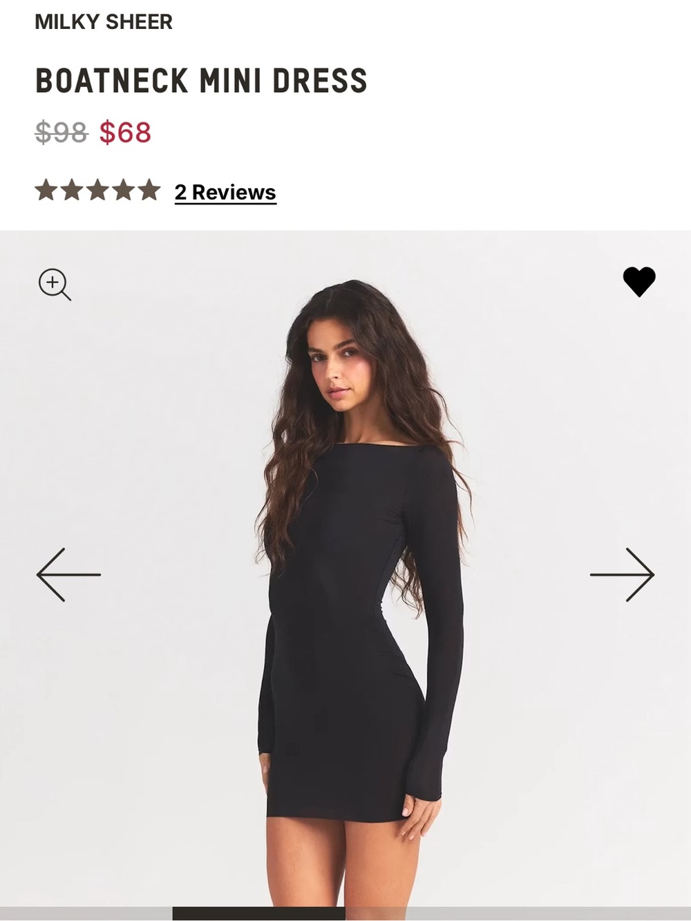 SKIMS Milky Sheer Boat Neck Mini Dress